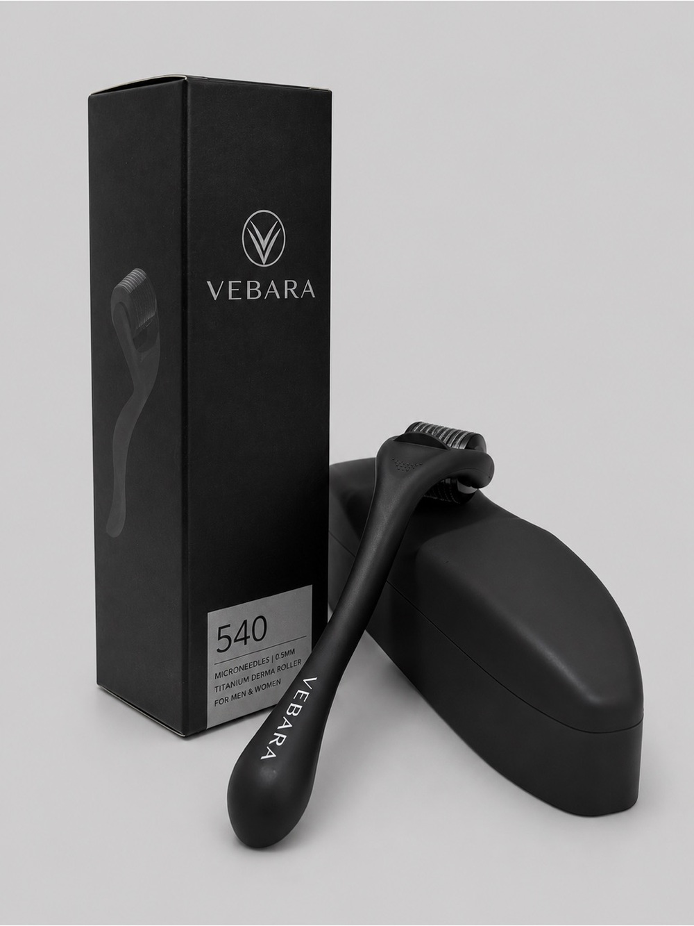 VEBARA Derma Facial Roller 0.5mm-Matte Black
